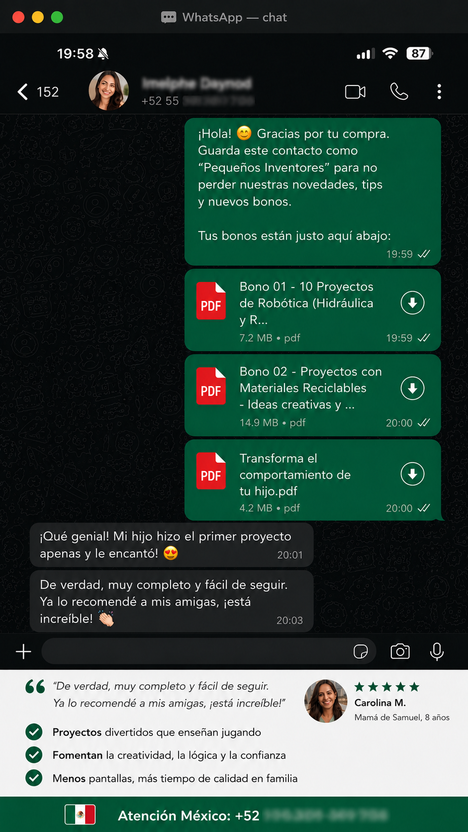 Conversación real de cliente 6