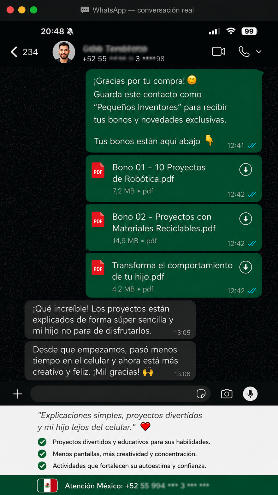 Conversación real de cliente 4