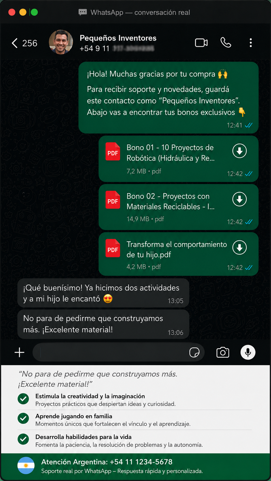 Conversación real de cliente 3