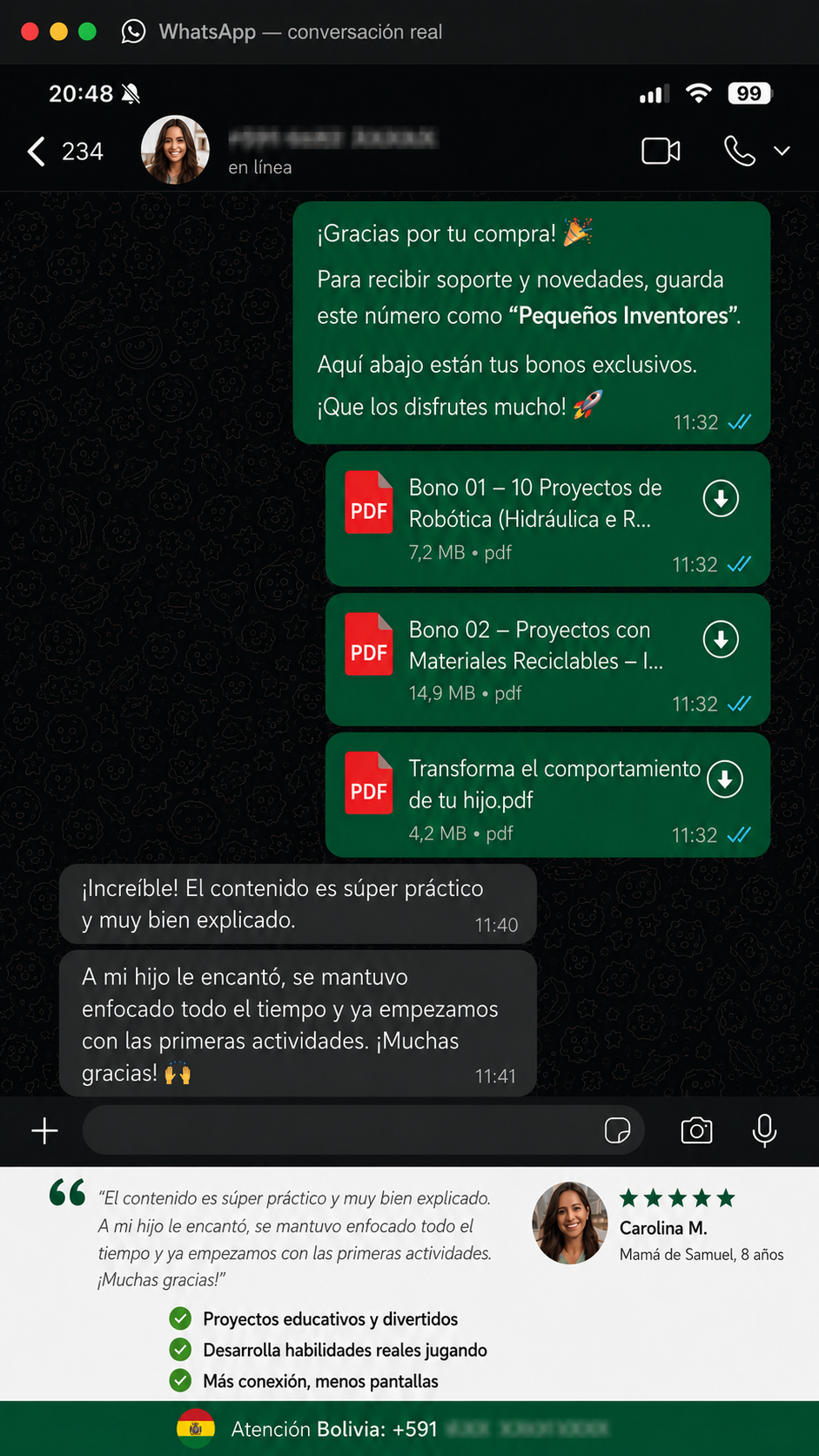 Conversación real de cliente 9
